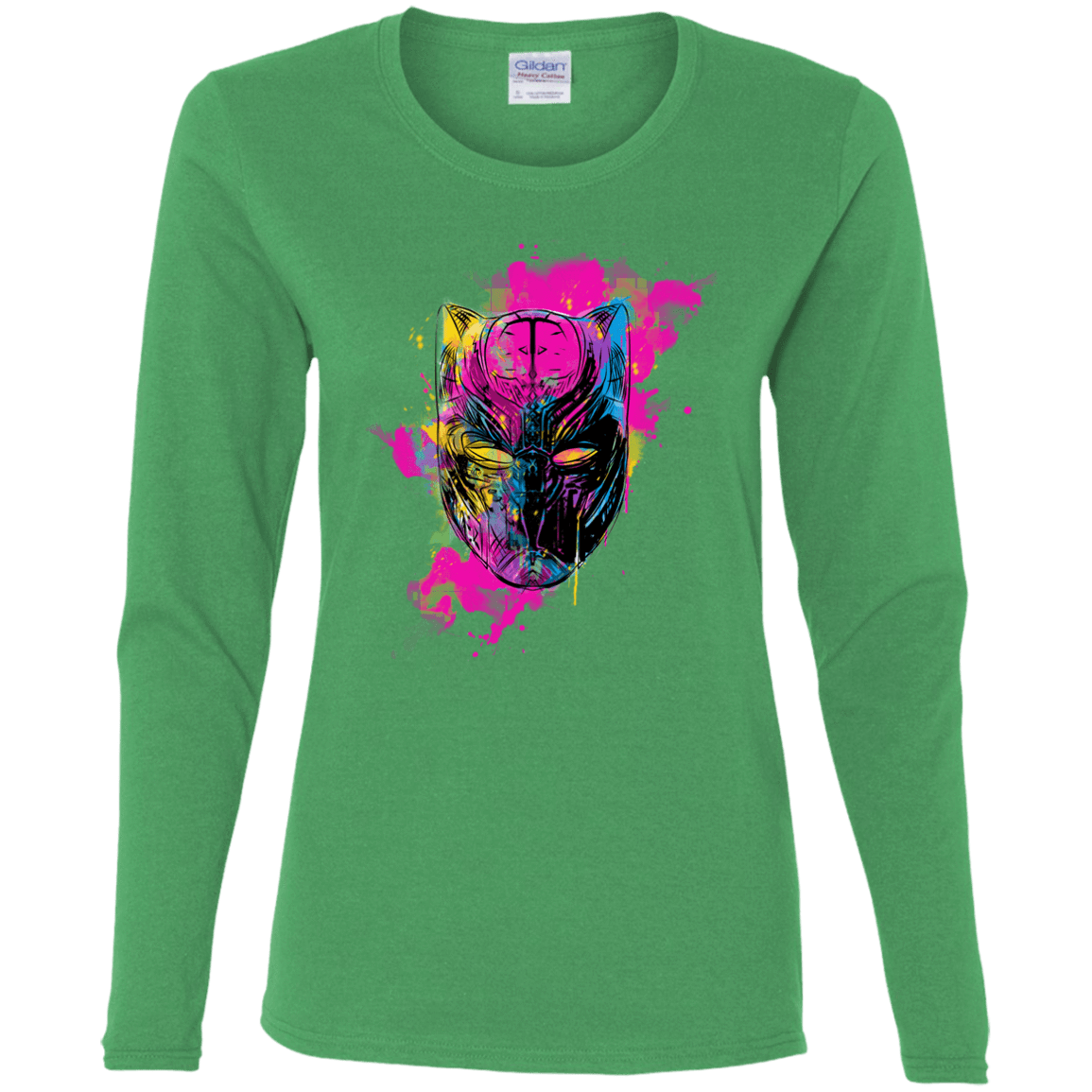 T-Shirts Irish Green / S Graffiti Panther Women's Long Sleeve T-Shirt