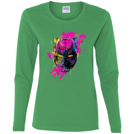 T-Shirts Irish Green / S Graffiti Panther Women's Long Sleeve T-Shirt