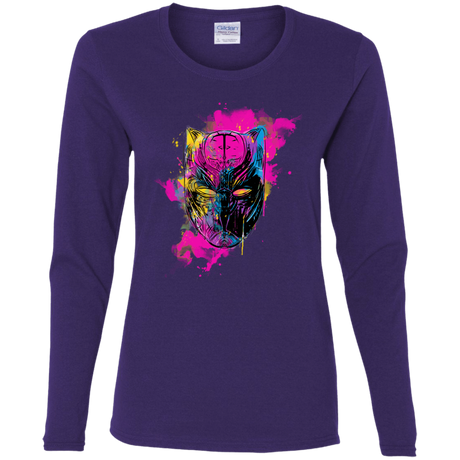 T-Shirts Purple / S Graffiti Panther Women's Long Sleeve T-Shirt
