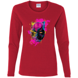 T-Shirts Red / S Graffiti Panther Women's Long Sleeve T-Shirt