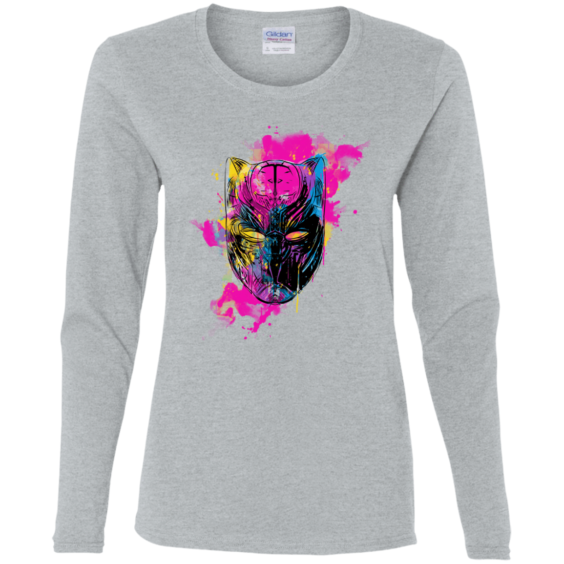 T-Shirts Sport Grey / S Graffiti Panther Women's Long Sleeve T-Shirt
