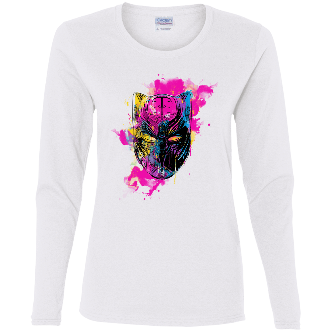 T-Shirts White / S Graffiti Panther Women's Long Sleeve T-Shirt
