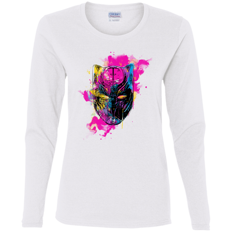 T-Shirts White / S Graffiti Panther Women's Long Sleeve T-Shirt