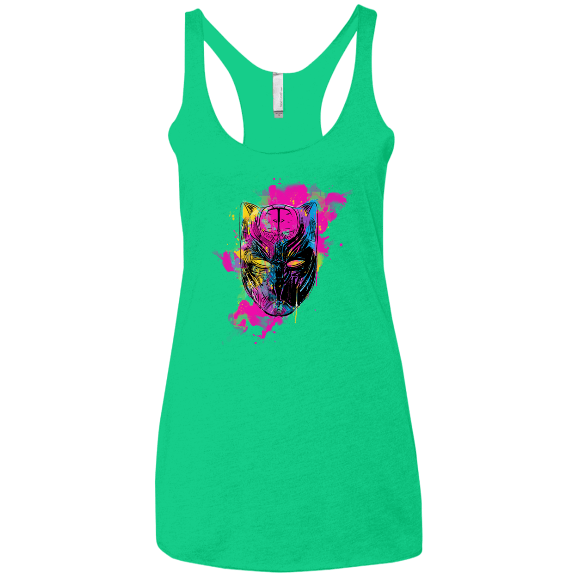Graffiti Panther Women's Triblend Racerback Tank