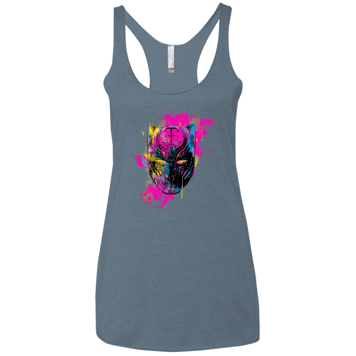 Graffiti Panther Women's Triblend Racerback Tank