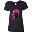 T-Shirts Black / S Graffiti Panther Women's V-Neck T-Shirt