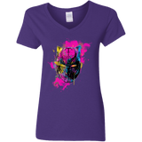 T-Shirts Purple / S Graffiti Panther Women's V-Neck T-Shirt