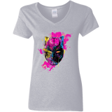 T-Shirts Sport Grey / S Graffiti Panther Women's V-Neck T-Shirt