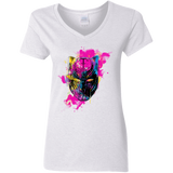 T-Shirts White / S Graffiti Panther Women's V-Neck T-Shirt