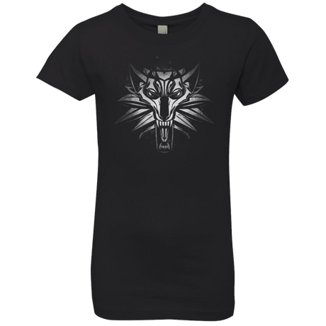 T-Shirts Black / YXS Graffiti White Wolf Girls Premium T-Shirt