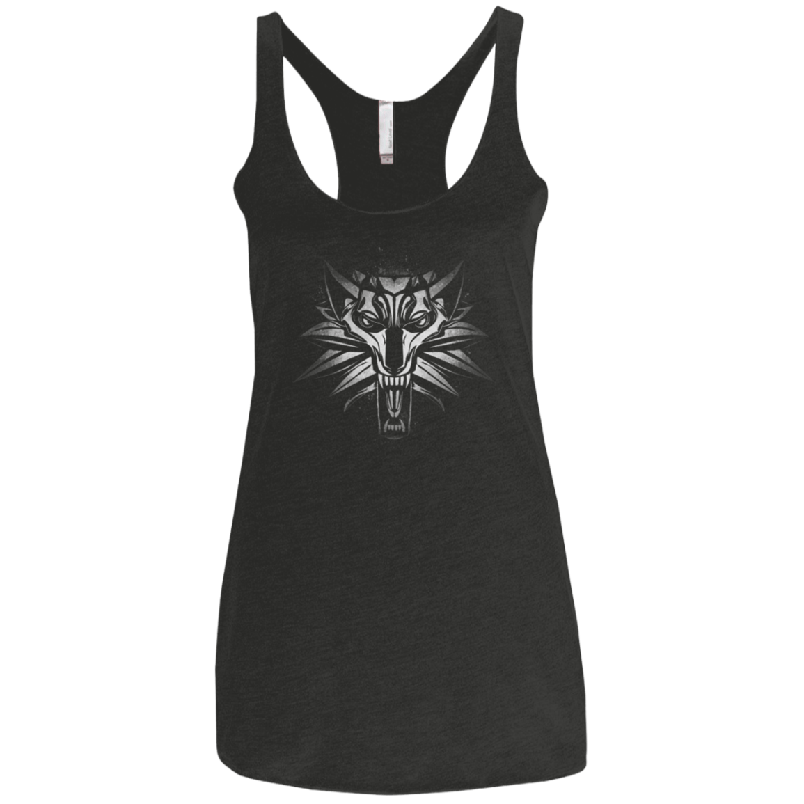T-Shirts Vintage Black / X-Small Graffiti White Wolf Women's Triblend Racerback Tank
