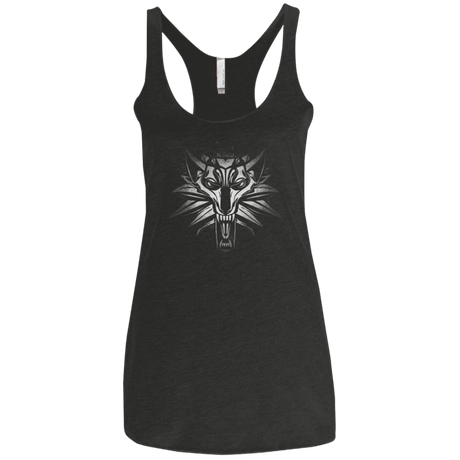 T-Shirts Vintage Black / X-Small Graffiti White Wolf Women's Triblend Racerback Tank