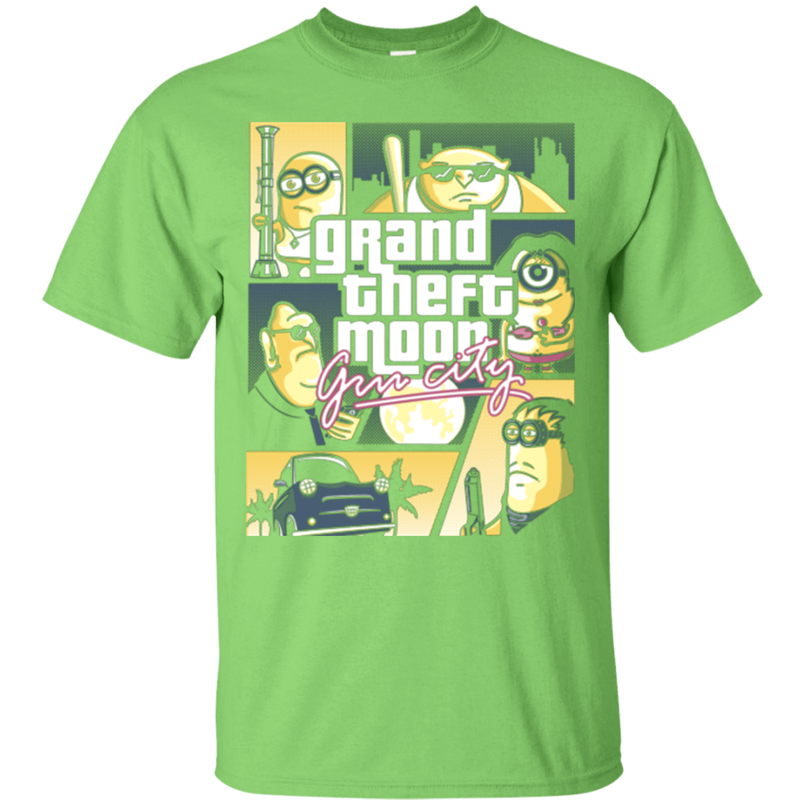 T-Shirts Lime / Small Grand theft moon T-Shirt