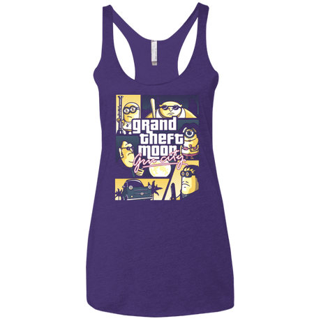 T-Shirts Purple / X-Small Grand theft moon Women's Triblend Racerback Tank