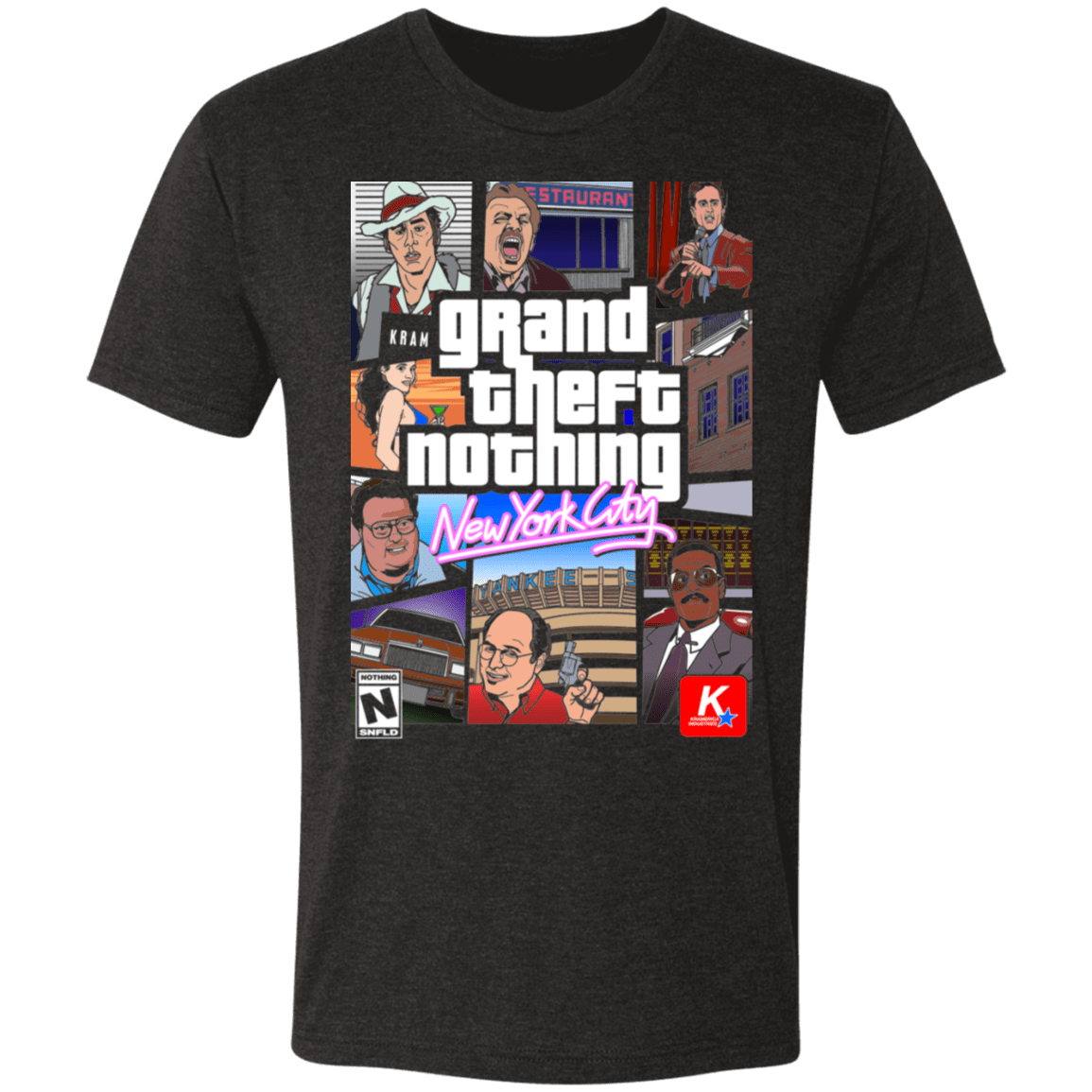 T-Shirts Vintage Black / S Grand Theft Nothing Men's Triblend T-Shirt