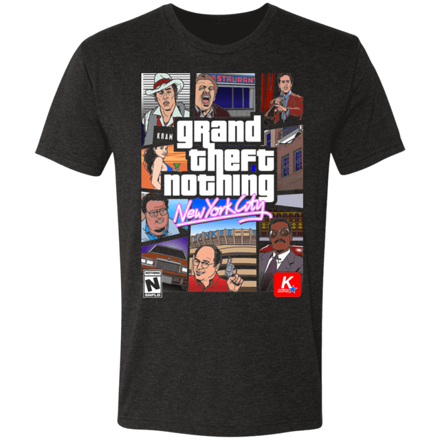 T-Shirts Vintage Black / S Grand Theft Nothing Men's Triblend T-Shirt