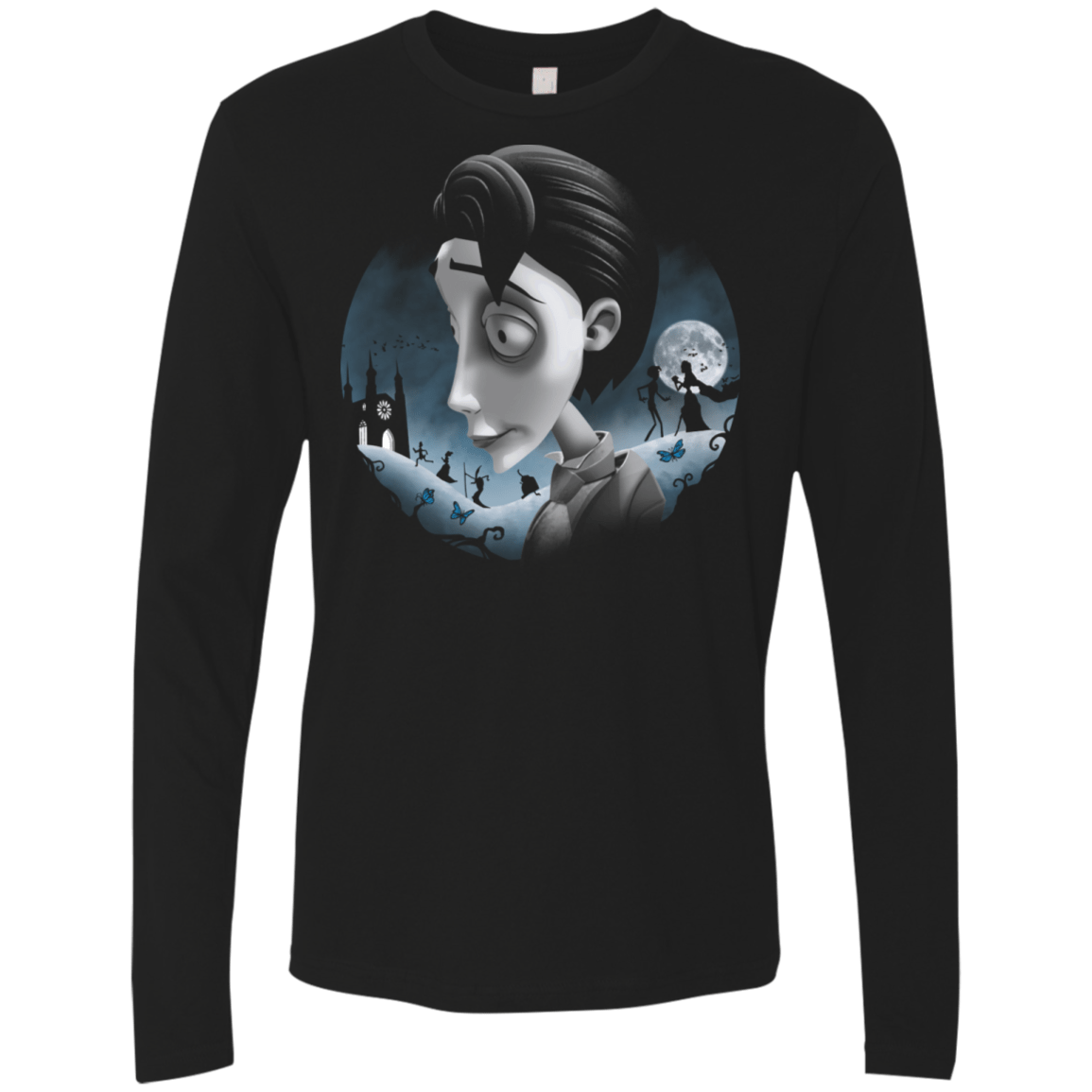 T-Shirts Black / S Grave Wedding Men's Premium Long Sleeve