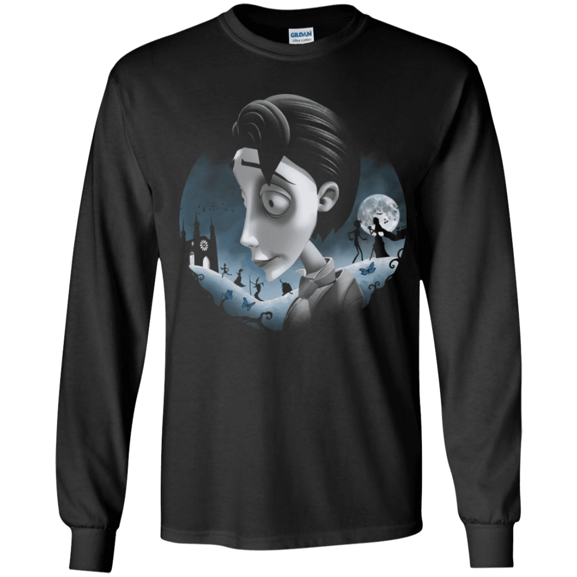 T-Shirts Black / YS Grave Wedding Youth Long Sleeve T-Shirt