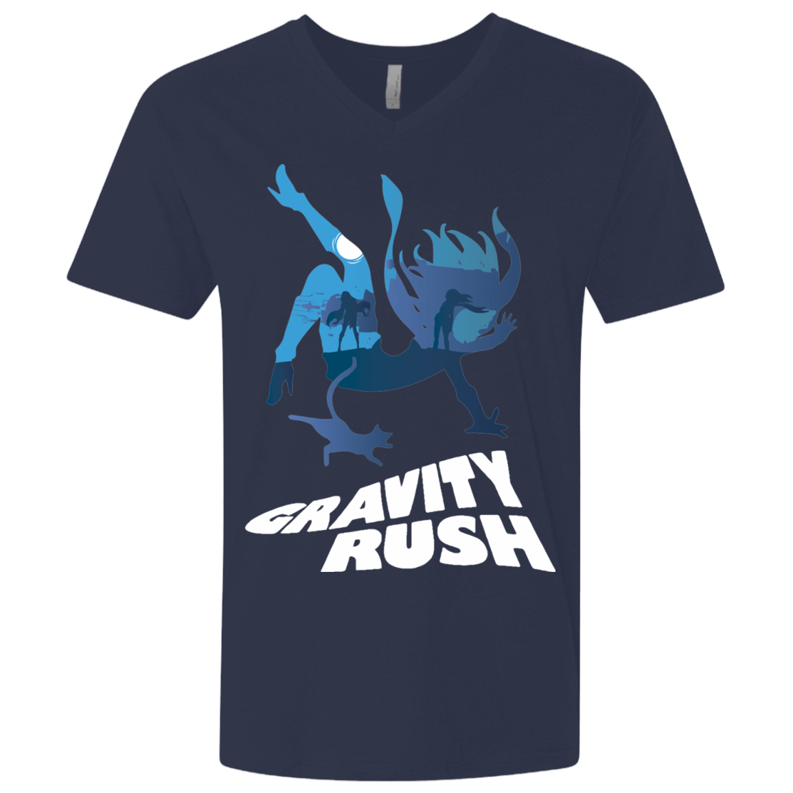T-Shirts Midnight Navy / X-Small Gravity Rush Men's Premium V-Neck