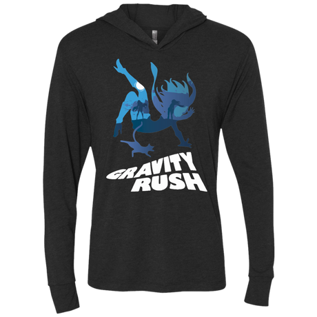 T-Shirts Vintage Black / X-Small Gravity Rush Triblend Long Sleeve Hoodie Tee