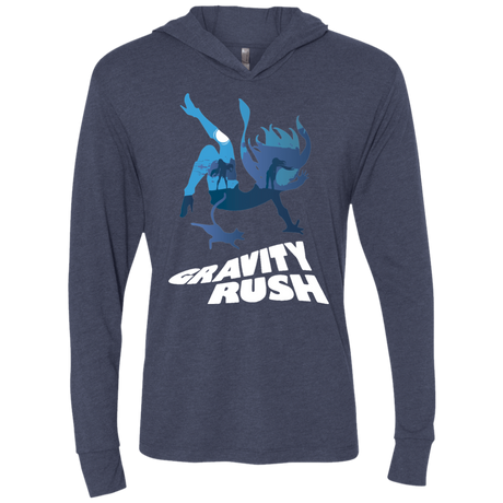 T-Shirts Vintage Navy / X-Small Gravity Rush Triblend Long Sleeve Hoodie Tee