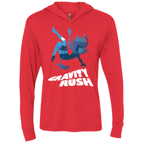 T-Shirts Vintage Red / X-Small Gravity Rush Triblend Long Sleeve Hoodie Tee