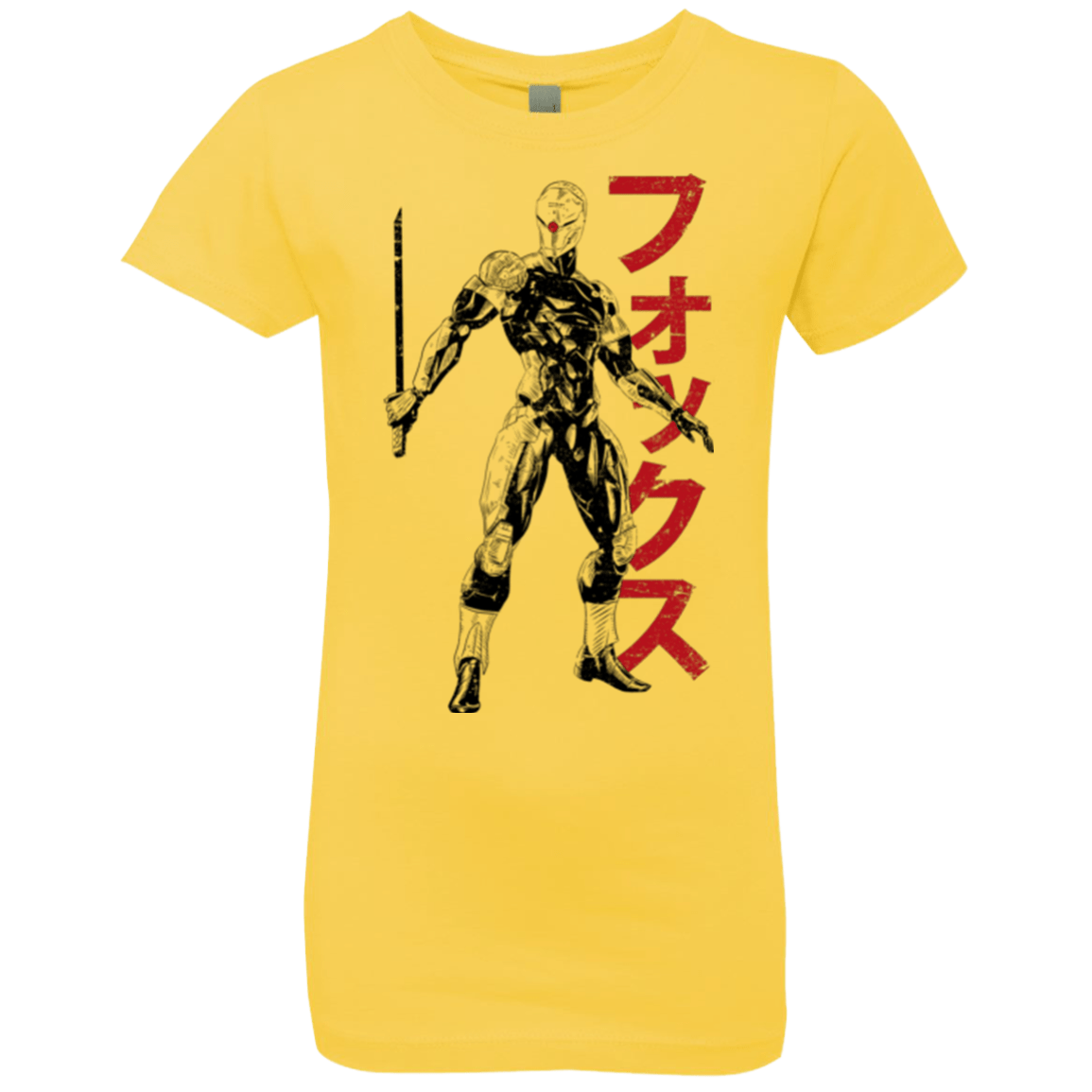T-Shirts Vibrant Yellow / YXS Gray Fox Girls Premium T-Shirt
