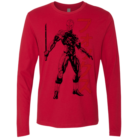 T-Shirts Red / Small Gray Fox Men's Premium Long Sleeve