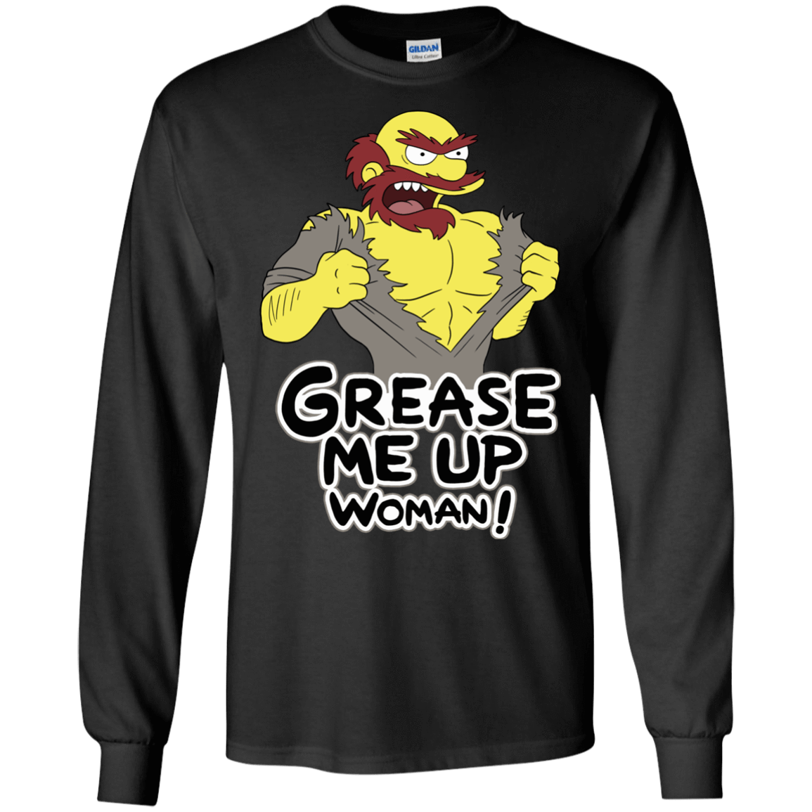 T-Shirts Black / S Grease Me Up Men's Long Sleeve T-Shirt