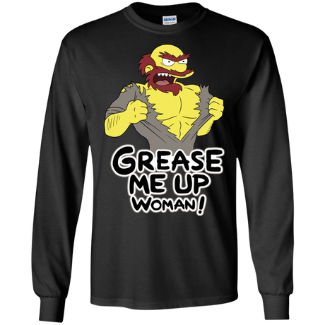 T-Shirts Black / S Grease Me Up Men's Long Sleeve T-Shirt