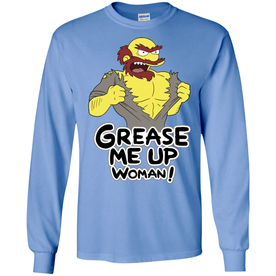 T-Shirts Carolina Blue / S Grease Me Up Men's Long Sleeve T-Shirt