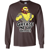 T-Shirts Dark Chocolate / S Grease Me Up Men's Long Sleeve T-Shirt