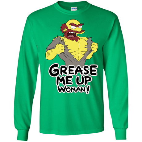 T-Shirts Irish Green / S Grease Me Up Men's Long Sleeve T-Shirt