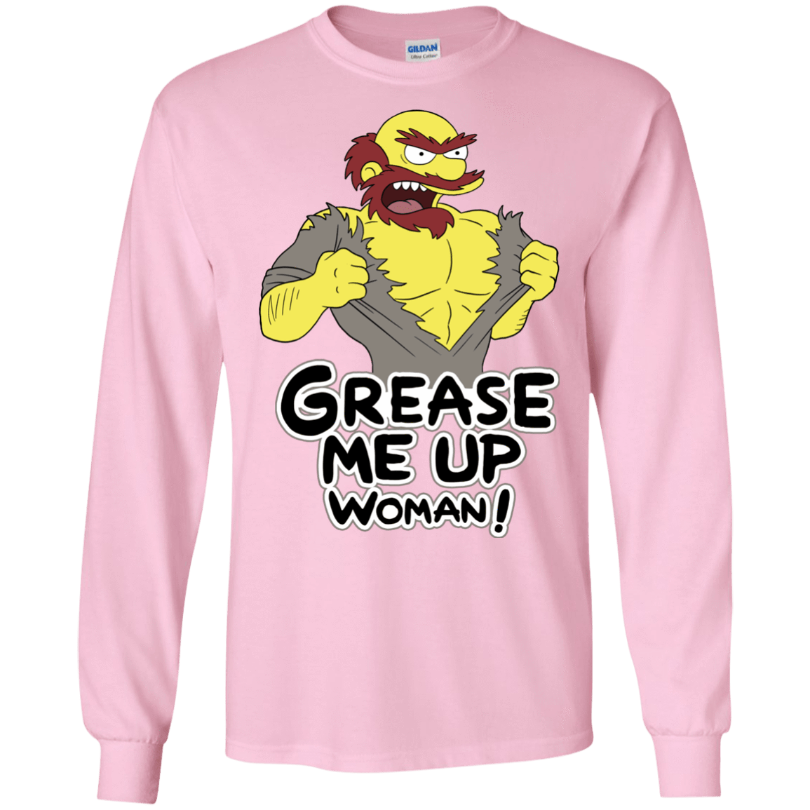 T-Shirts Light Pink / S Grease Me Up Men's Long Sleeve T-Shirt