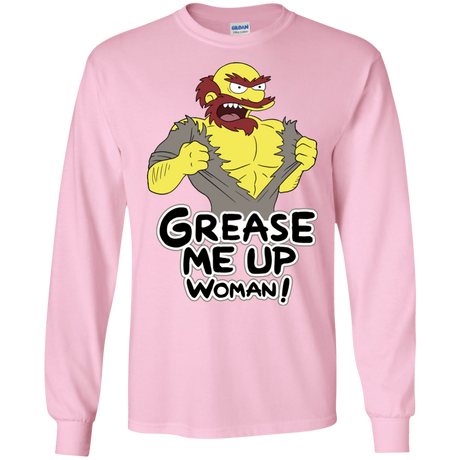 T-Shirts Light Pink / S Grease Me Up Men's Long Sleeve T-Shirt