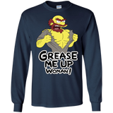 T-Shirts Navy / S Grease Me Up Men's Long Sleeve T-Shirt