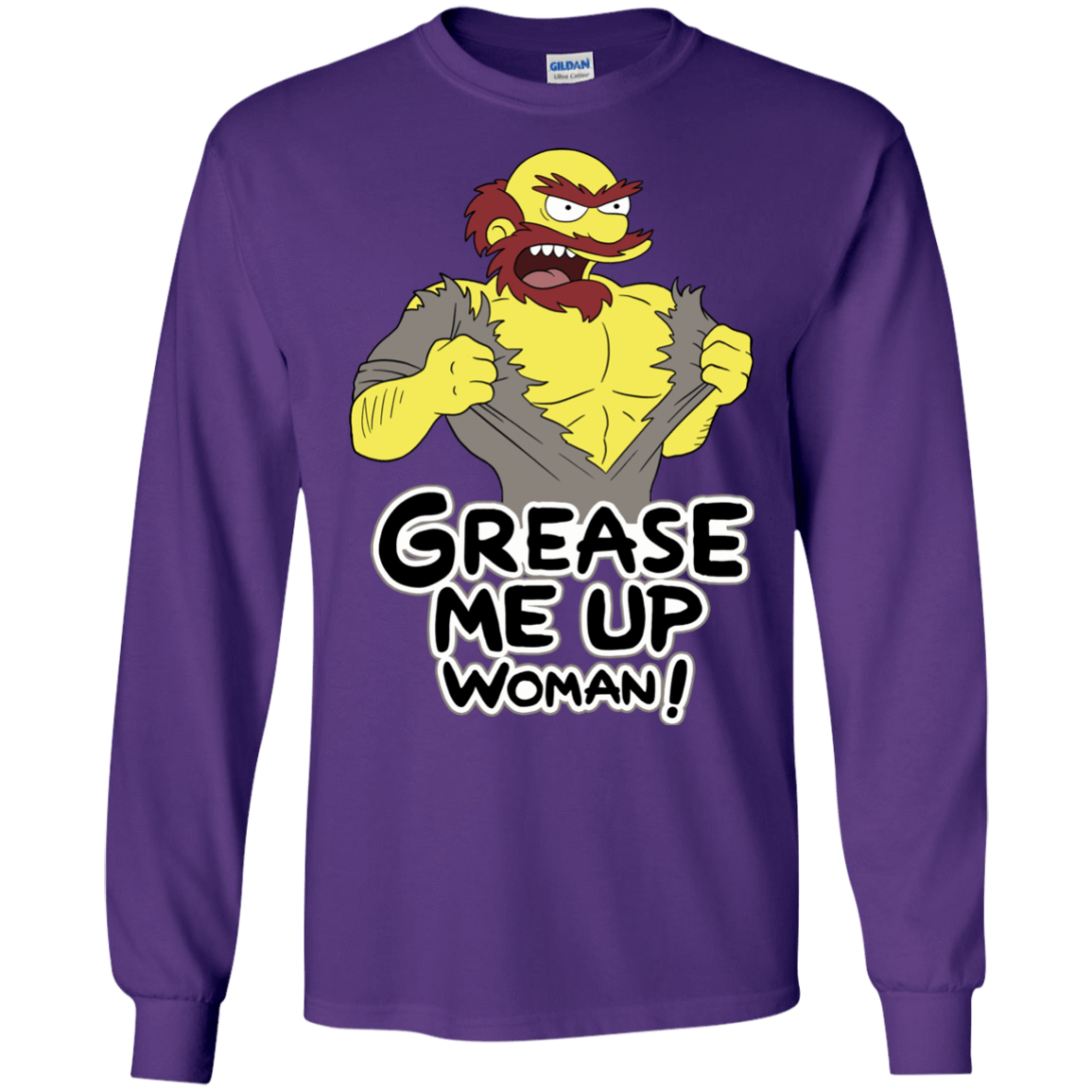 T-Shirts Purple / S Grease Me Up Men's Long Sleeve T-Shirt