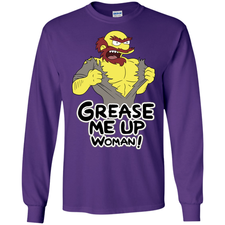 T-Shirts Purple / S Grease Me Up Men's Long Sleeve T-Shirt