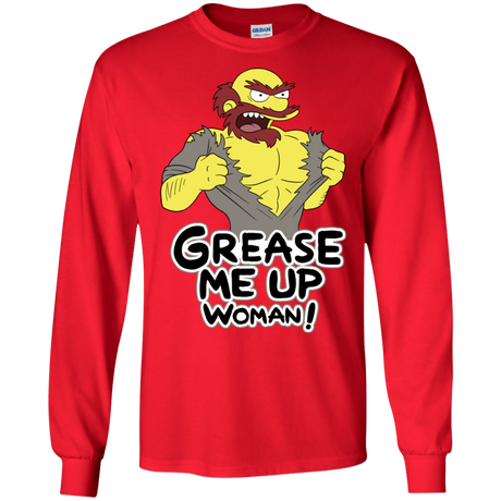 T-Shirts Red / S Grease Me Up Men's Long Sleeve T-Shirt