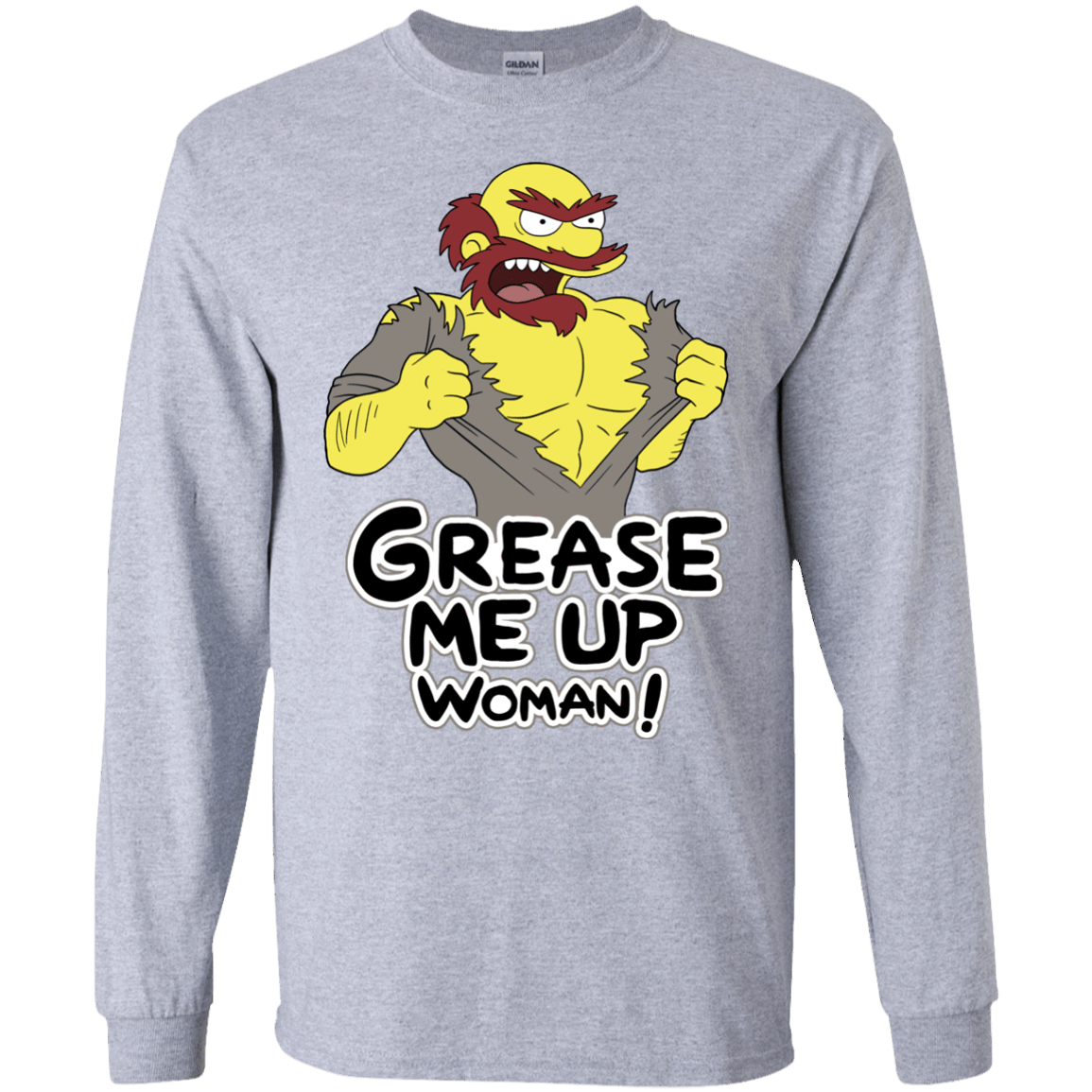 T-Shirts Sport Grey / S Grease Me Up Men's Long Sleeve T-Shirt