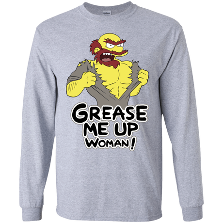 T-Shirts Sport Grey / S Grease Me Up Men's Long Sleeve T-Shirt