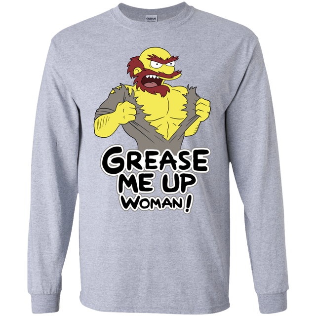 T-Shirts Sport Grey / S Grease Me Up Men's Long Sleeve T-Shirt