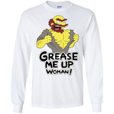 T-Shirts White / S Grease Me Up Men's Long Sleeve T-Shirt