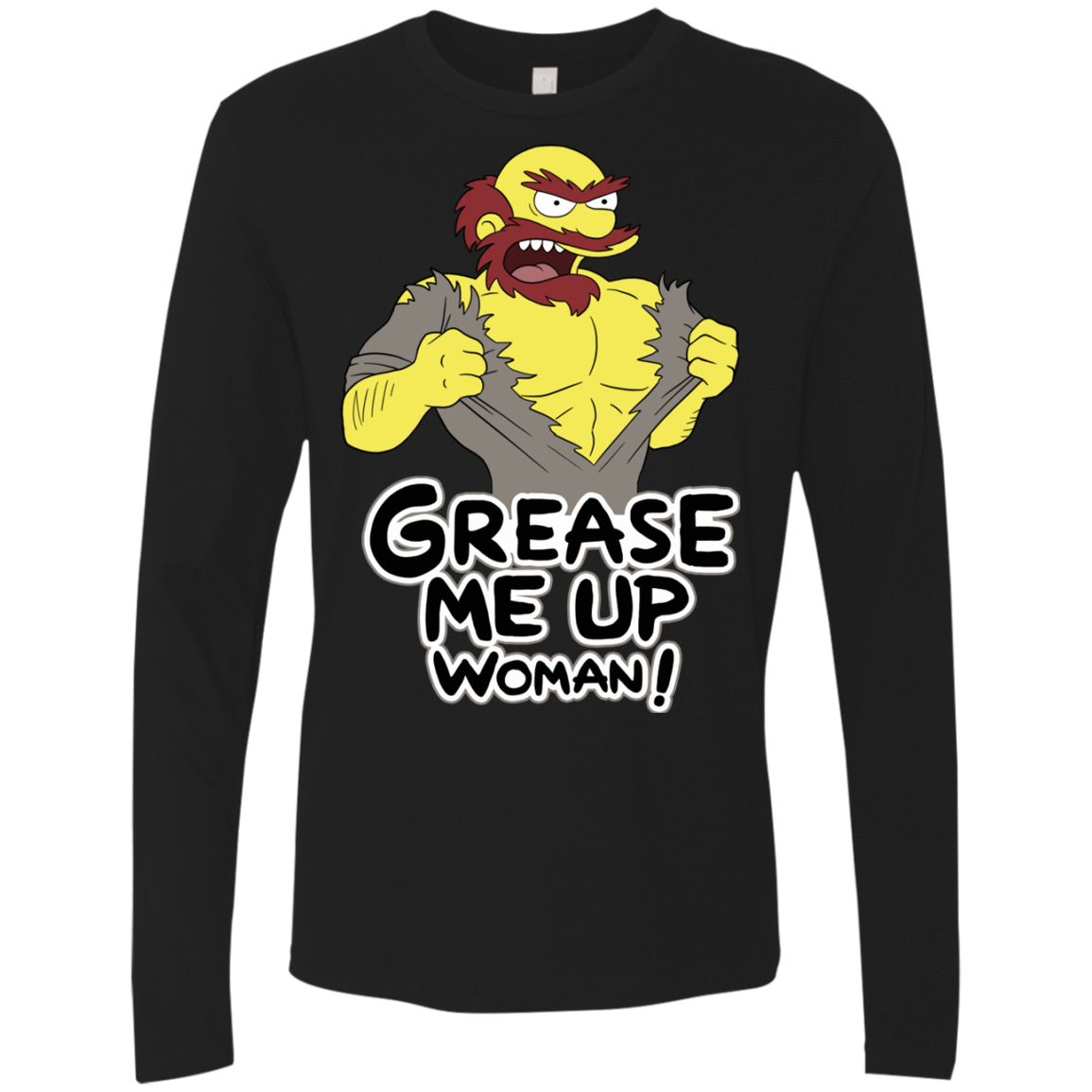 T-Shirts Black / S Grease Me Up Men's Premium Long Sleeve
