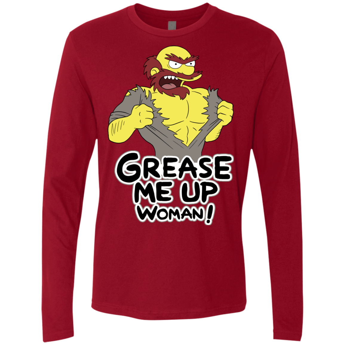 T-Shirts Cardinal / S Grease Me Up Men's Premium Long Sleeve