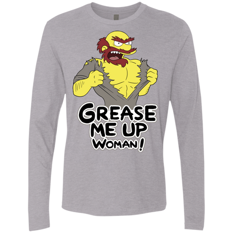 T-Shirts Heather Grey / S Grease Me Up Men's Premium Long Sleeve