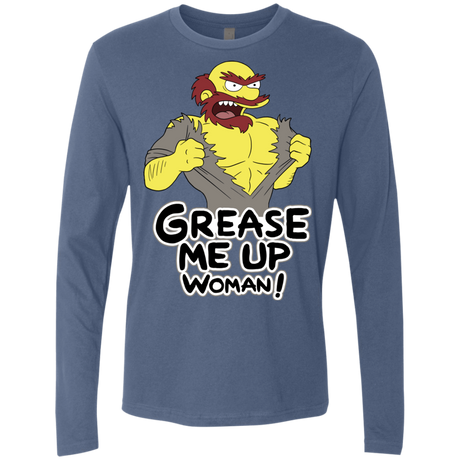 T-Shirts Indigo / S Grease Me Up Men's Premium Long Sleeve