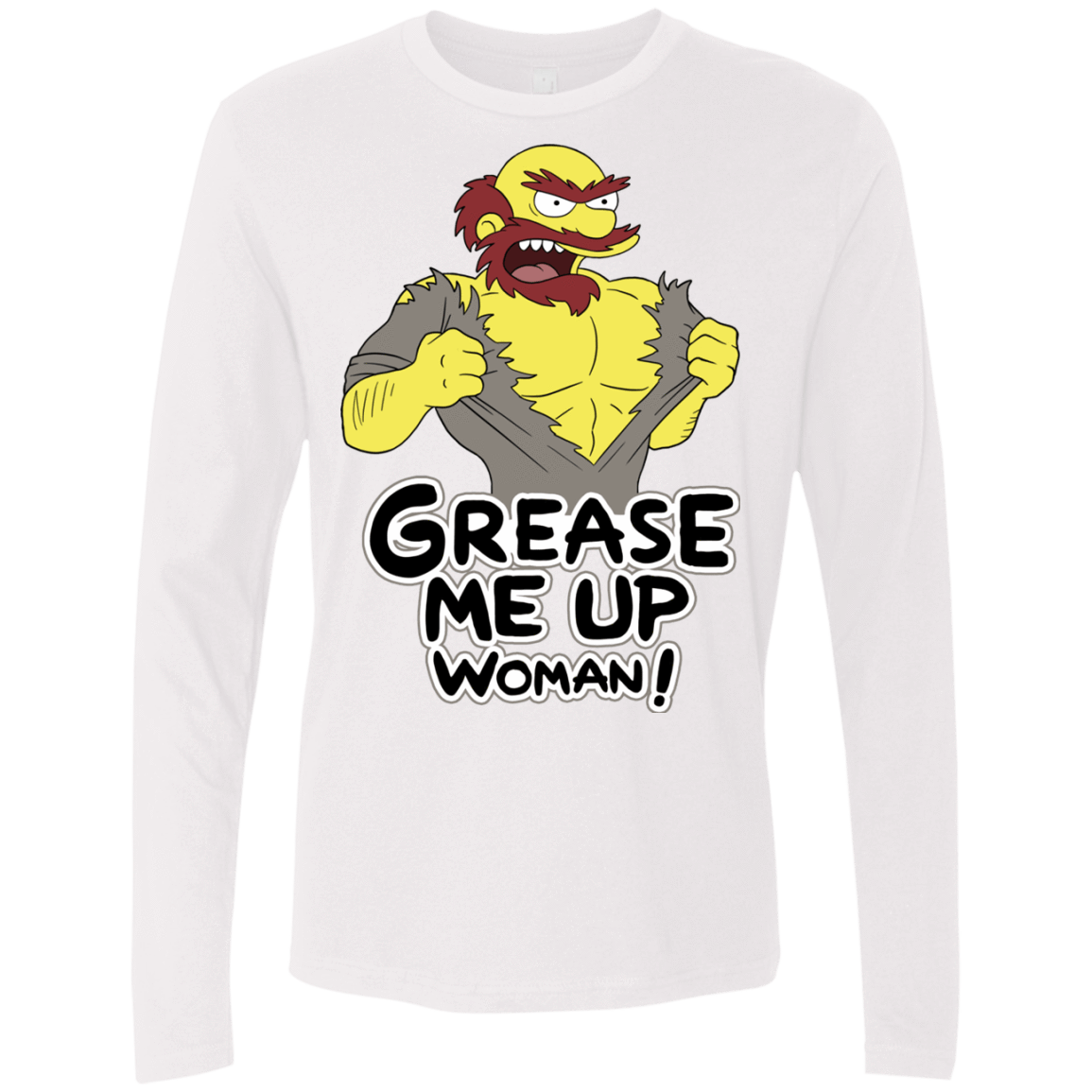 T-Shirts White / S Grease Me Up Men's Premium Long Sleeve