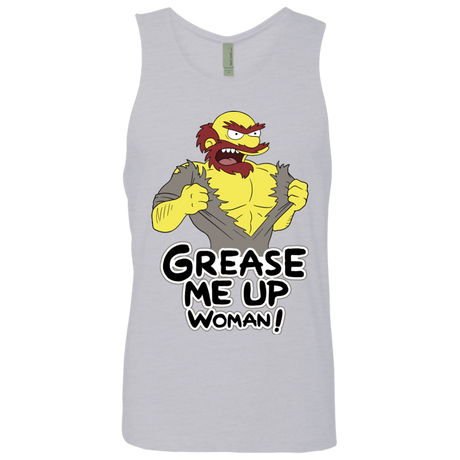 T-Shirts Heather Grey / S Grease Me Up Men's Premium Tank Top