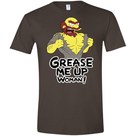T-Shirts Dark Chocolate / S Grease Me Up Men's Semi-Fitted Softstyle